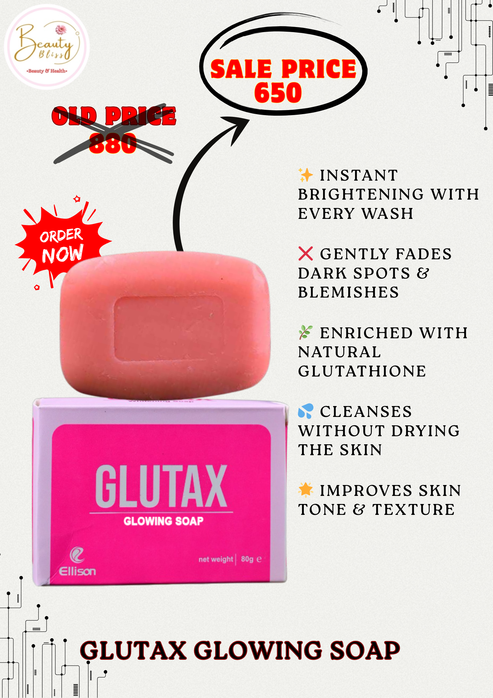 Glutax Soap For Clear & Glowing