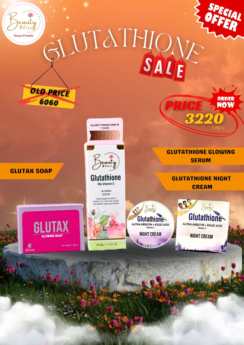 Glutathione Serum + Glutathione Night Cream + Glutax Soap Deal