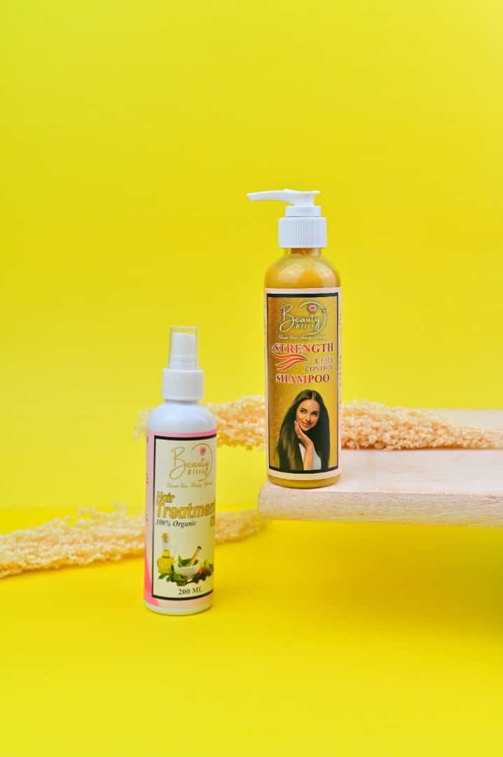 Pack Of 2 Hair Treatment Oil + Shampoo FREE 100% Organic 200 ML - Beauty Bliss