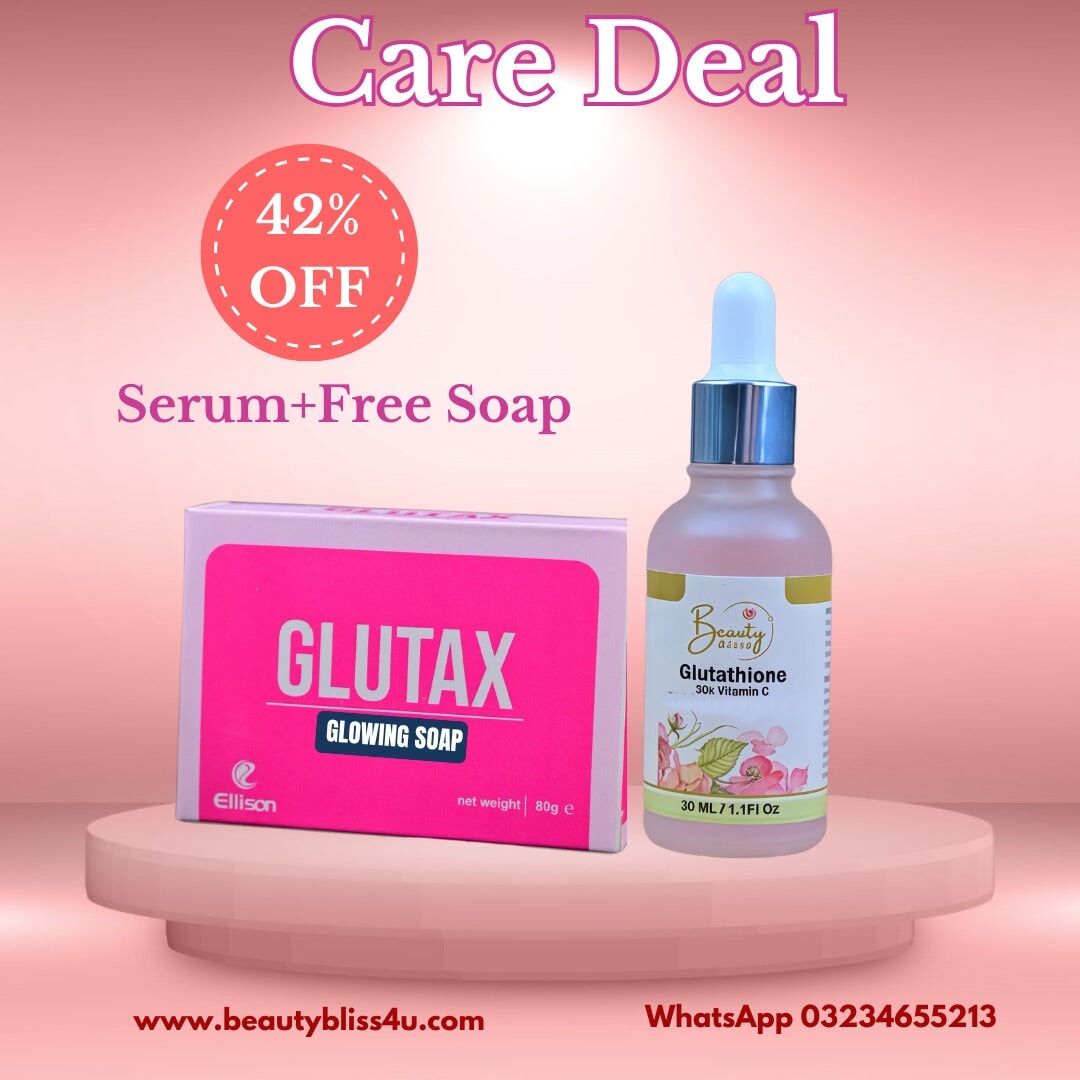 Glutathione Serum + Glutax Soap You Need BEAUTY BLISS 