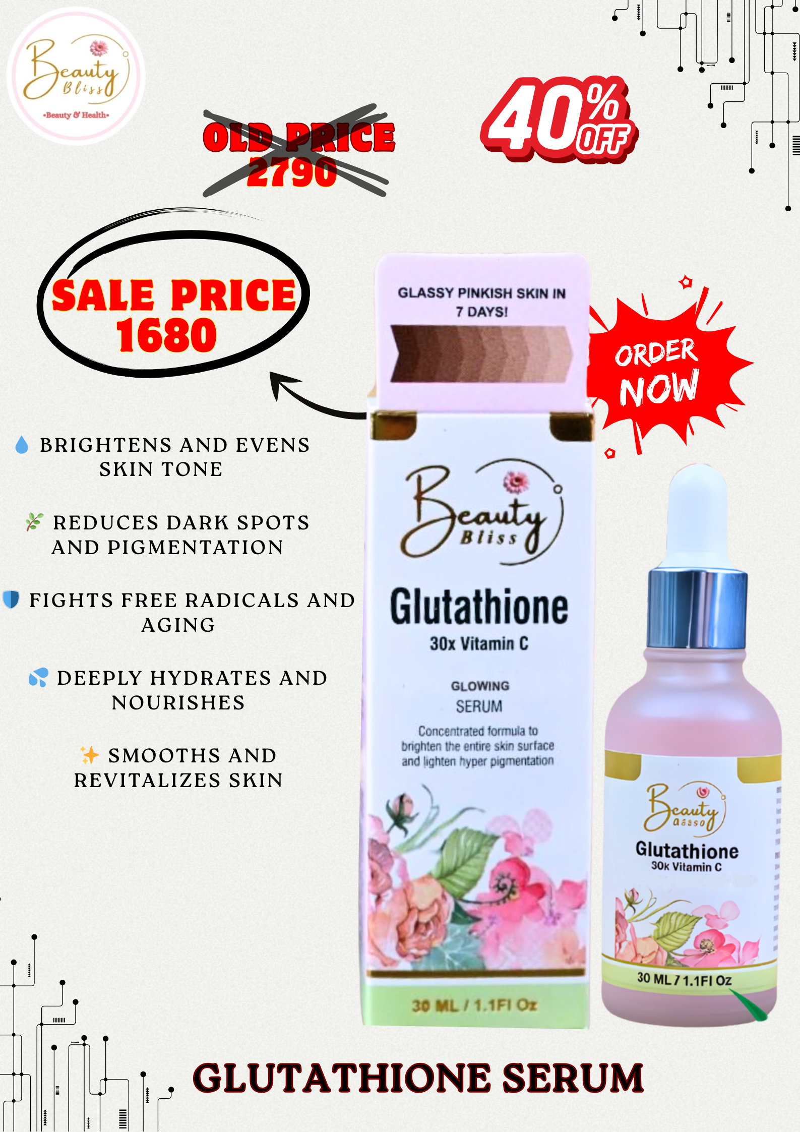 GLUTATHIONE + 30X VITAMIN C SERUM